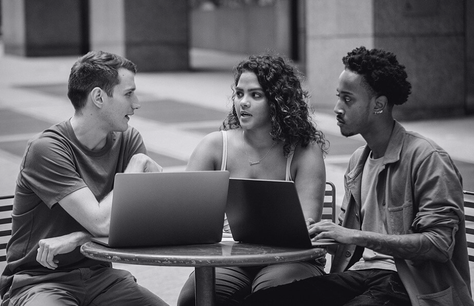Team discussing strategy